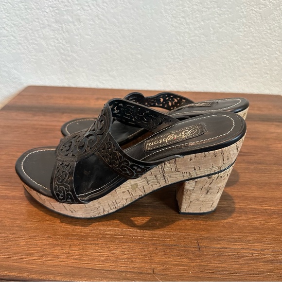 Brighton Amie Black Platform Sandals Size 7M - Picture 4 of 8